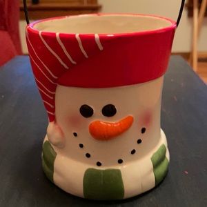 Snowman Decorative Bucket